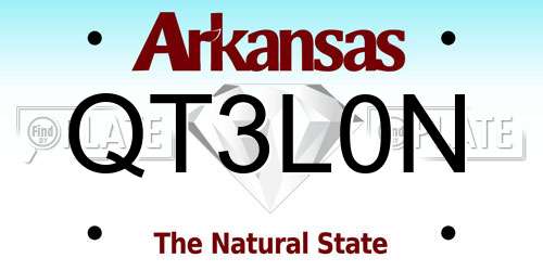 QT3L0N Arkansas License Plate
