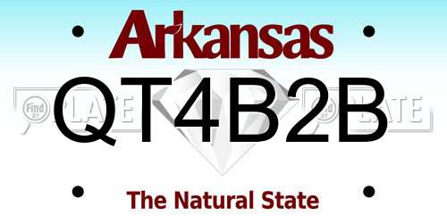 QT4B2B Arkansas License Plate