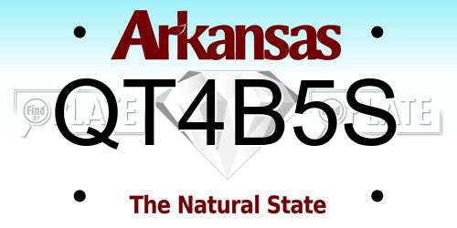 QT4B5S Arkansas License Plate