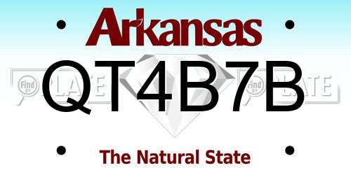 QT4B7B Arkansas License Plate