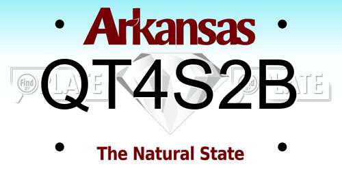 QT4S2B Arkansas License Plate