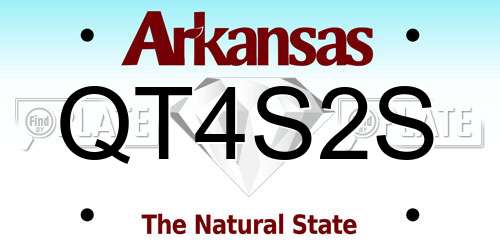 QT4S2S Arkansas License Plate
