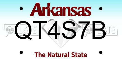 QT4S7B Arkansas License Plate