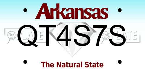 QT4S7S Arkansas License Plate