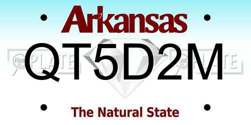 QT5D2M Arkansas License Plate