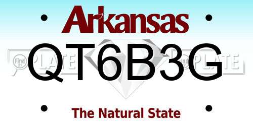 QT6B3G Arkansas License Plate