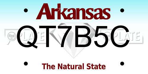 QT7B5C Arkansas License Plate