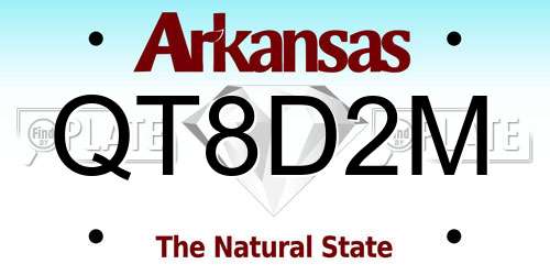 QT8D2M Arkansas License Plate