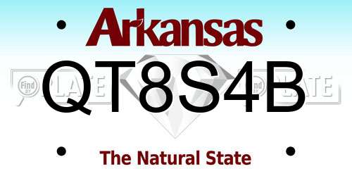 QT8S4B Arkansas License Plate