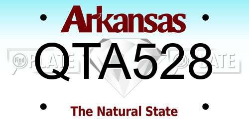 QTA528 Arkansas License Plate