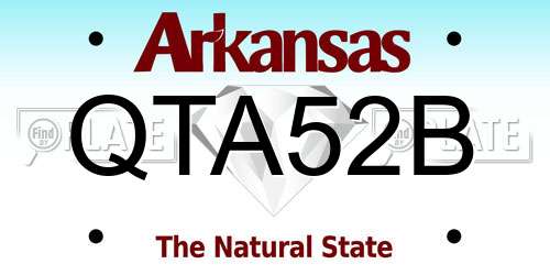 QTA52B Arkansas License Plate