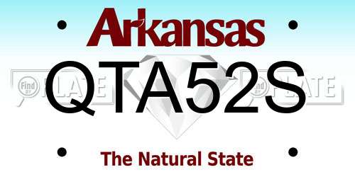 QTA52S Arkansas License Plate