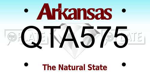 QTA575 Arkansas License Plate