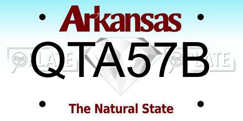 QTA57B Arkansas License Plate
