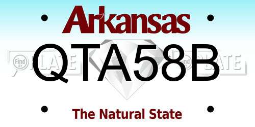QTA58B Arkansas License Plate