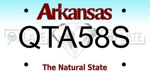 QTA58S Arkansas License Plate