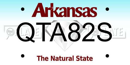 QTA82S Arkansas License Plate
