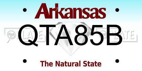 QTA85B Arkansas License Plate