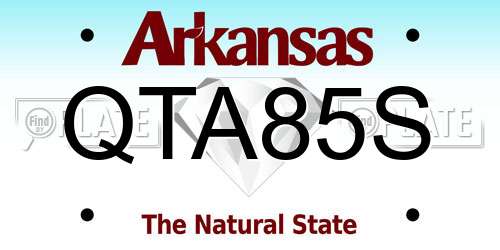 QTA85S Arkansas License Plate