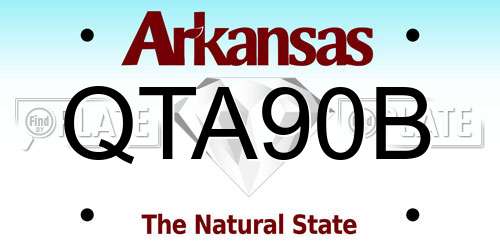 QTA90B Arkansas License Plate