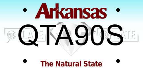 QTA90S Arkansas License Plate