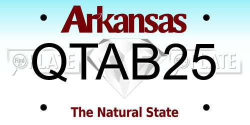 QTAB25 Arkansas License Plate
