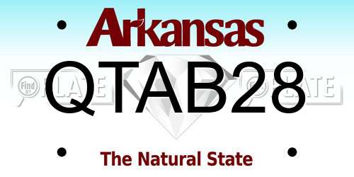 QTAB28 Arkansas License Plate
