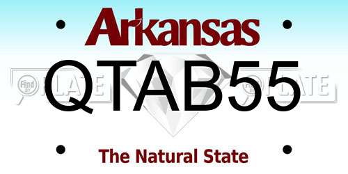 QTAB55 Arkansas License Plate
