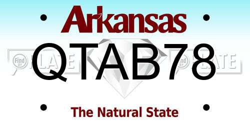 QTAB78 Arkansas License Plate