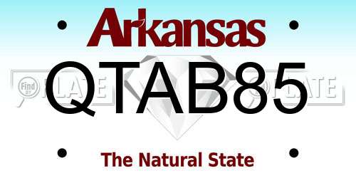 QTAB85 Arkansas License Plate