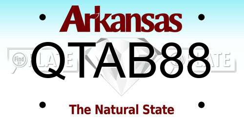 QTAB88 Arkansas License Plate