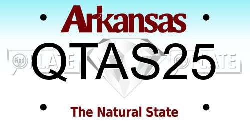 QTAS25 Arkansas License Plate