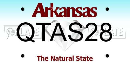 QTAS28 Arkansas License Plate