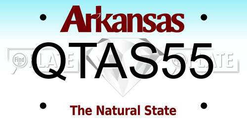 QTAS55 Arkansas License Plate