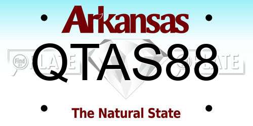 QTAS88 Arkansas License Plate