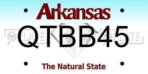 QTBB45 Arkansas License Plate