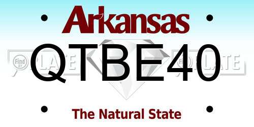 QTBE40 Arkansas License Plate