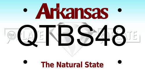 QTBS48 Arkansas License Plate