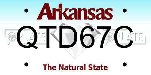 QTD67C Arkansas License Plate