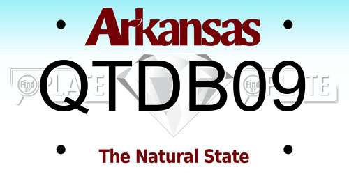 QTDB09 Arkansas License Plate
