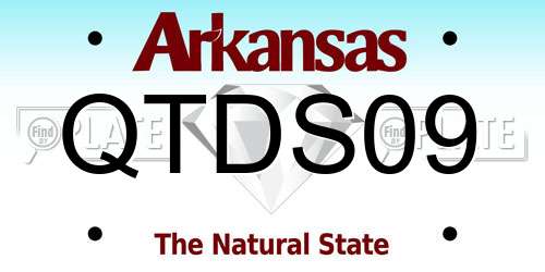 QTDS09 Arkansas License Plate