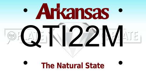 QTI22M Arkansas License Plate