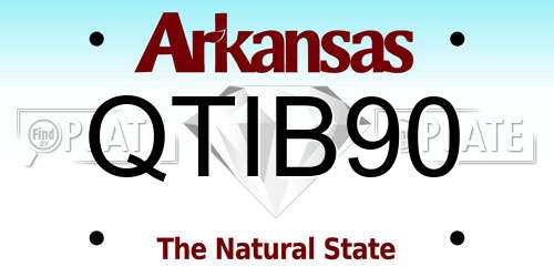 QTIB90 Arkansas License Plate