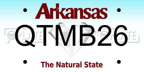 QTMB26 Arkansas License Plate