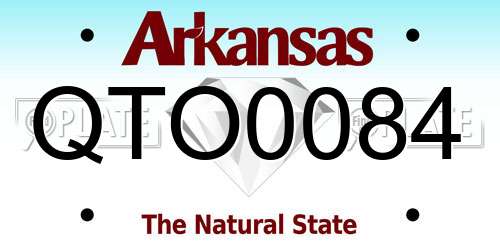 QTO0084 Arkansas License Plate