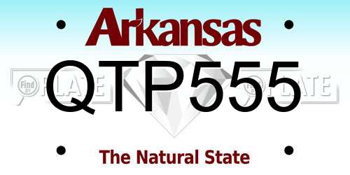 QTP555 Arkansas License Plate