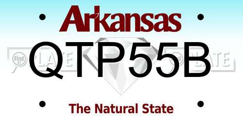 QTP55B Arkansas License Plate