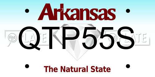 QTP55S Arkansas License Plate