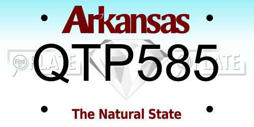 QTP585 Arkansas License Plate