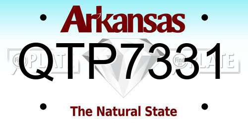 QTP7331 Arkansas License Plate